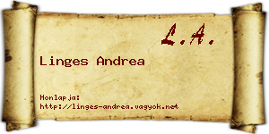Linges Andrea névjegykártya